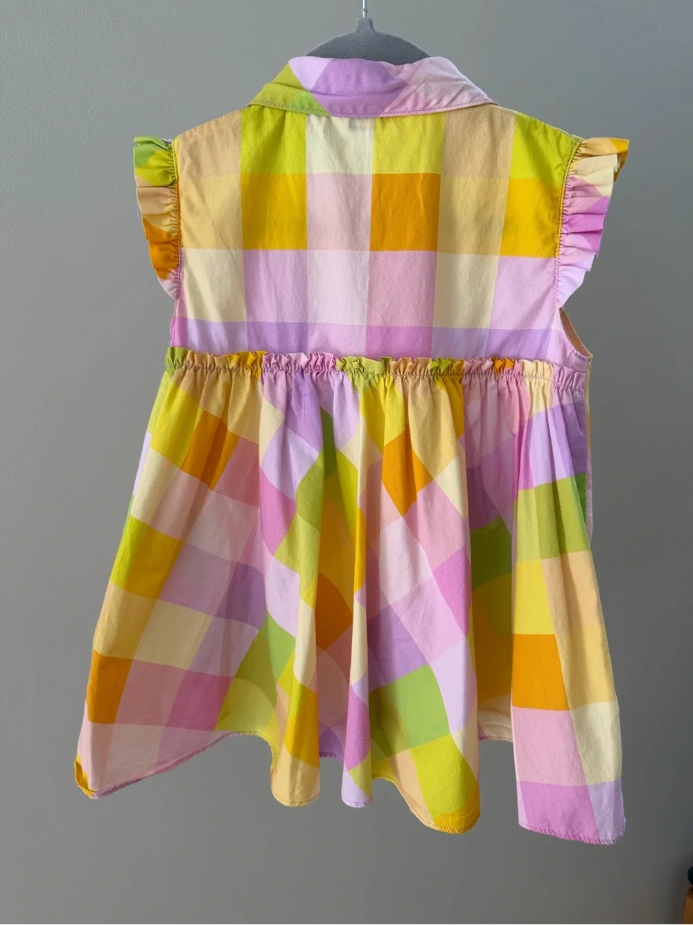 Mayoral Girls Vibrant Checkered Shirt Size 6